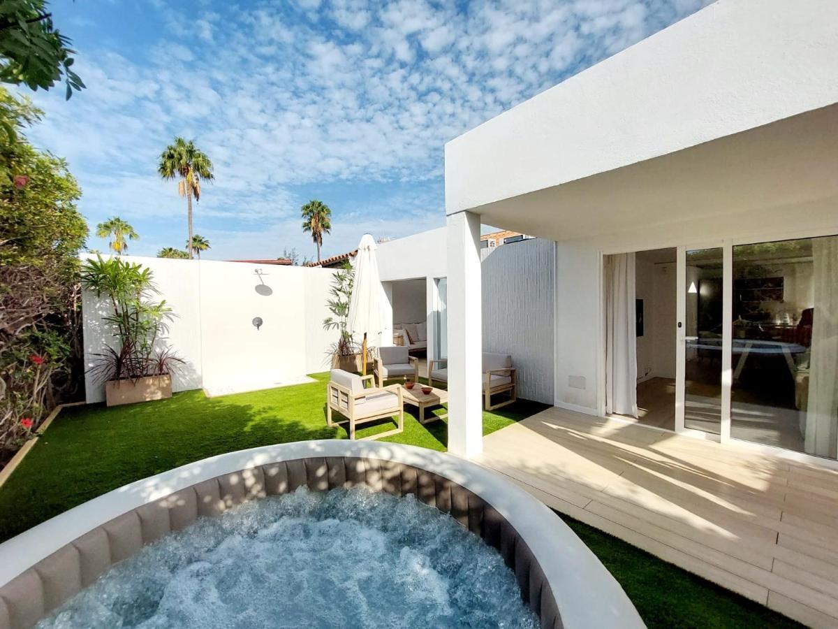 Bungalow de diseño hidromasajes terraza y piscina. San Bartolomé Exterior foto